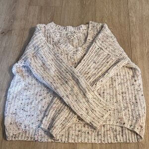 Pink Republic Speckled V-Neck Sweater